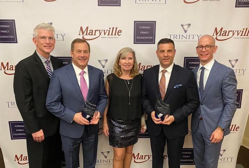 Group photo with awards from Recovery for Life Gala