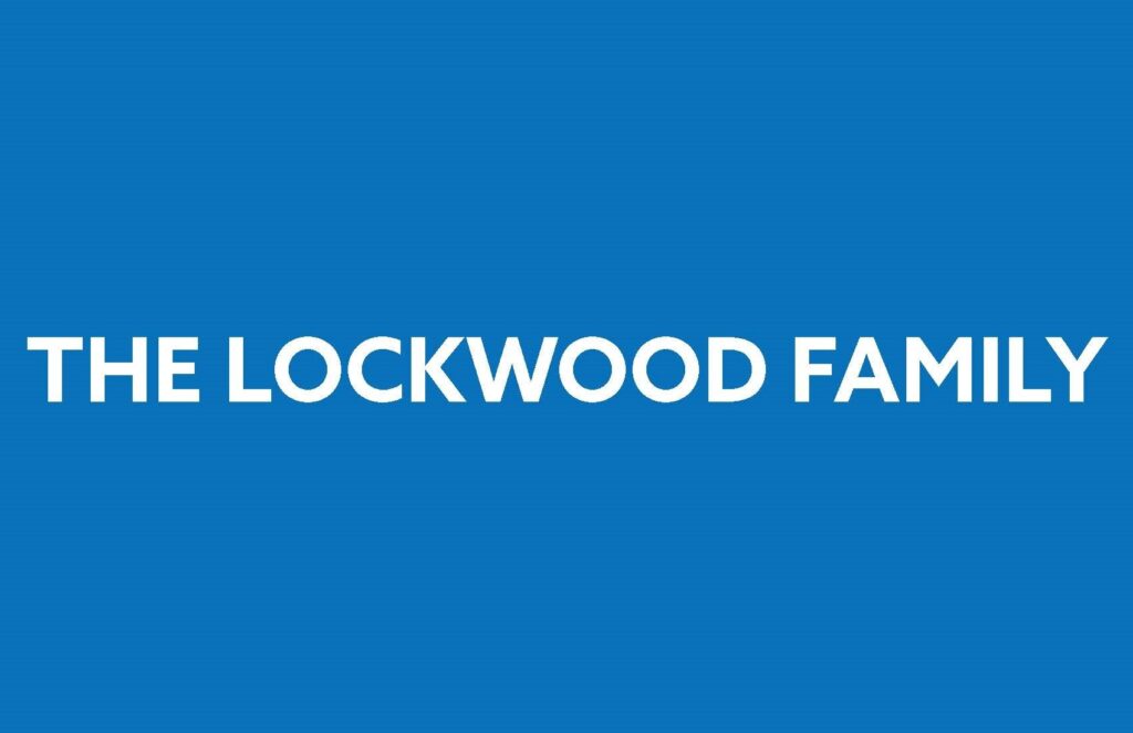 The Lockwood Family on blue background