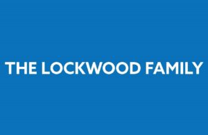 The Lockwood Family on blue background