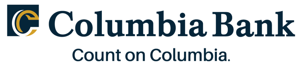 Columbia Bank logo, sponsor for 2025 Recovery for Life Gala